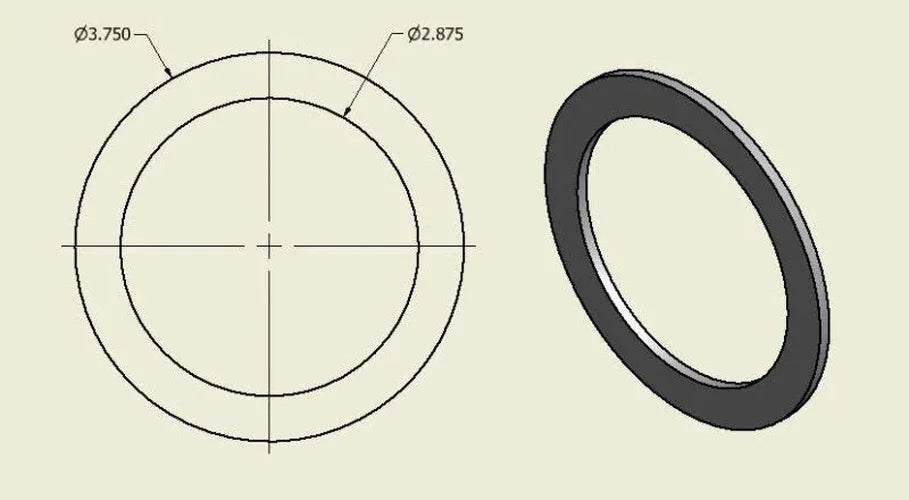 UMI Performance Spring Spacer 3/16in - Side View