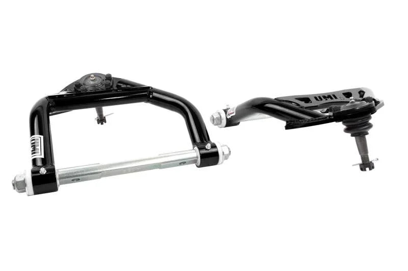 UMI Performance Tubular Upper & Lower Front A-Arm Kit - Black fits 1964-1972 Buick / Chevrolet / GMC - Back View