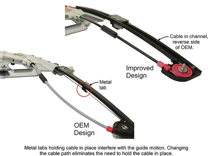 URO Parts Window Regulator 51-33-8-252-393-PRM - Side View