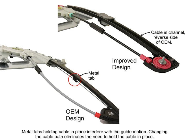 URO Parts Window Regulator 51-33-8-252-394-PRM - Side View