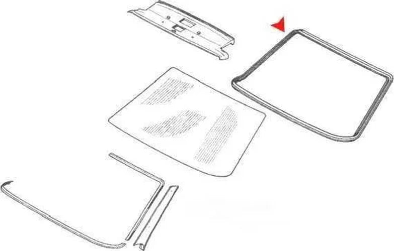 URO Parts Windshield Seal 116-671-01-20 fits 1975-1980 Mercedes-Benz 280S / 280SE / 1973-1980 Mercedes-Benz 300SD / 450SE ...