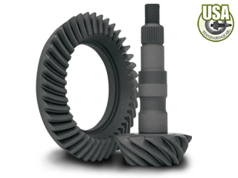 USA Standard Ring & Pinion Gear Set For GM 8.25in IFS Reverse Rotation in a 4.11 Ratio - Side View
