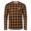 Load image into Gallery viewer, USWE Flannel Long Sleeve Lightweight Off-Road Jersey Bronze - Small - Back View