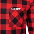 Load image into Gallery viewer, USWE Flannel Long Sleeve Lightweight Off-Road Jersey Flame Red - 2XL - Side View