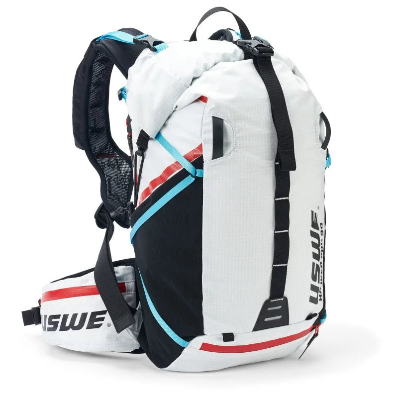 USWE Hajker Pro Winter Rolltop Daypack 30L - Cool White - Side View