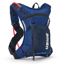 Load image into Gallery viewer, USWE Moto Hydro Hydration Pack 3L - Factory Blue - Side View