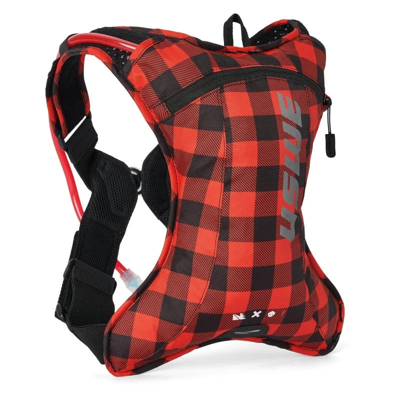 USWE Outlander Hydration Pack 2L - Flannel Red/Black - Side View