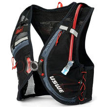 Load image into Gallery viewer, USWE Rush Bike Hydration Vest 8L Blue - Large - Installation View