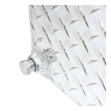 Load image into Gallery viewer, UWS 100-Gallon Rectangle Bright Aluminum Transfer Tank TT-100-RT-T-P - Back View