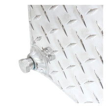 Load image into Gallery viewer, UWS 50-Gallon L-Shape Bright Aluminum Transfer Tank TT-50-L-T-P - Back View