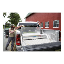 Load image into Gallery viewer, UWS 75-Gallon L-Shape Bright Aluminum Transfer Tank TT-75-L-T-P - Side View