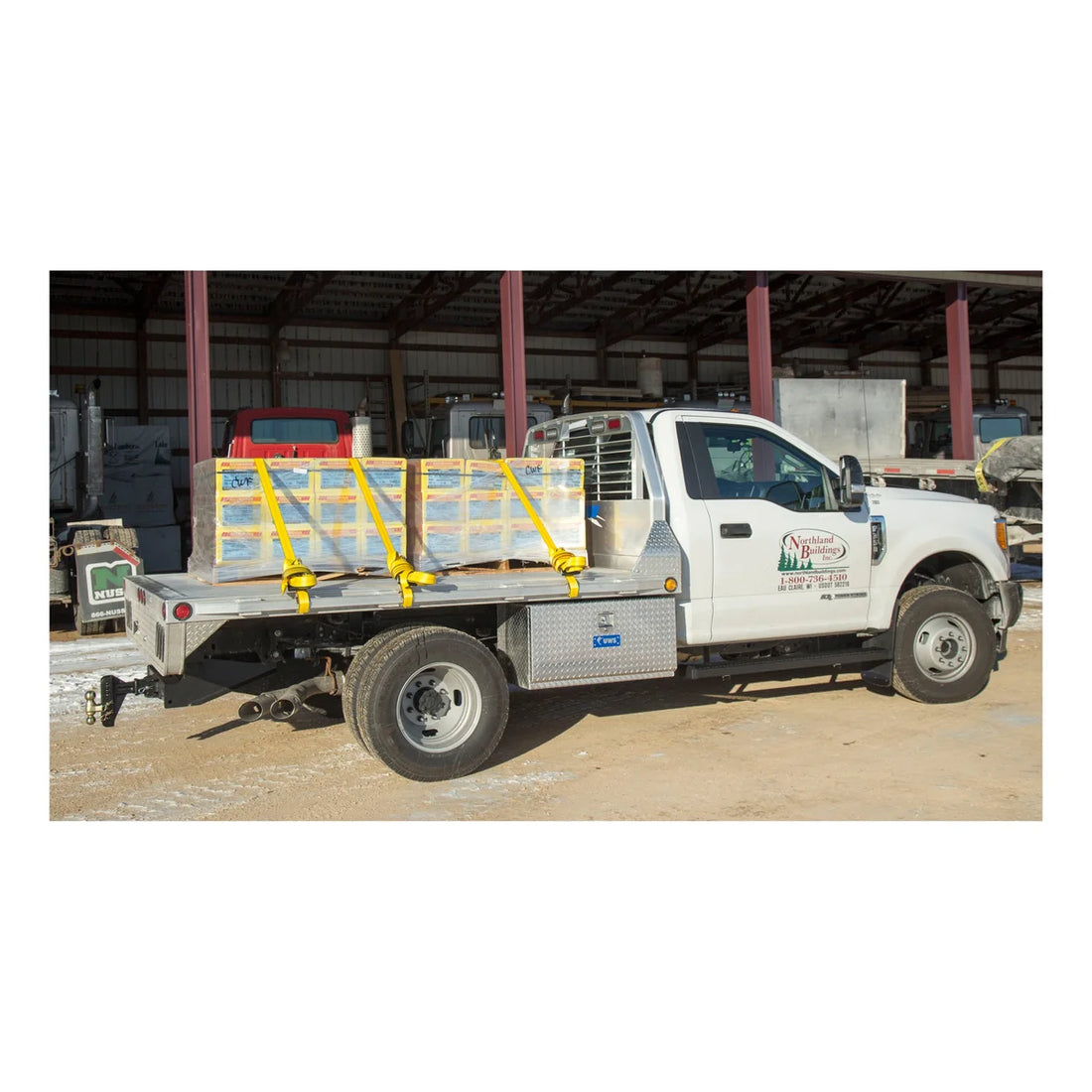 UWS Bright Aluminum 36" Single-Door Underbody Tool Box (LTL Shipping Only) TBUB-36 - Side View