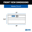 Load image into Gallery viewer, UWS Bright Aluminum 36" Wedge Utility Chest Box (LTL Shipping Only) TBC-36-W - Side View