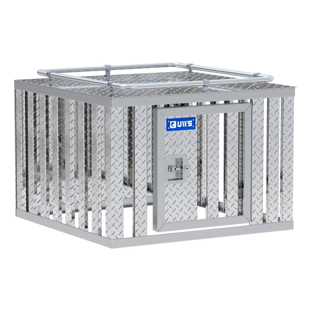 UWS Bright Aluminum 36" x 36" Single-Door Dog Box DB-3636 - Main Product View