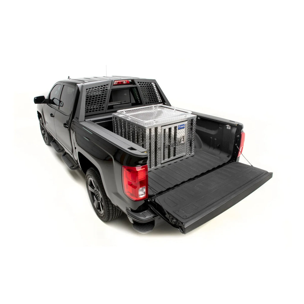 UWS Bright Aluminum 36" x 36" Single-Door Dog Box DB-3636 - Side View