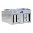Load image into Gallery viewer, UWS Bright Aluminum 48" x 48" Double-Door Dog Box with Full Enclosure &amp; Storage DB-4848N - Main Product View