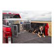 Load image into Gallery viewer, UWS Bright Aluminum 48" x 48" Double-Door Dog Box with Full Enclosure &amp; Storage DB-4848N - Side View