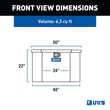 Load image into Gallery viewer, UWS Bright Aluminum 49" Trailer Tongue Box (LTL Shipping Only) TBV-49 - Side View