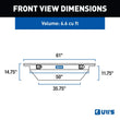 Load image into Gallery viewer, UWS Bright Aluminum 60" Angled Truck Tool Box with Low Profile (LTL Shipping Only) TBS-60-A-LP - Side View