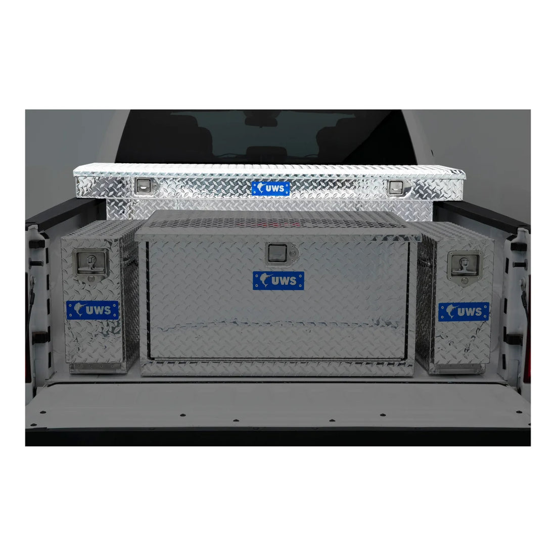 UWS Bright Aluminum 69" Crossover Truck Tool Box (LTL Shipping Only) TBS-69 - Back View