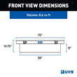 Load image into Gallery viewer, UWS Bright Aluminum 69" Crossover Truck Tool Box (LTL Shipping Only) TBS-69 - Additional View 6