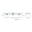 Load image into Gallery viewer, UWS Bright Aluminum 69" Crossover Truck Tool Box, Low Profile (Heavy Packaging) EC10451 - Back View