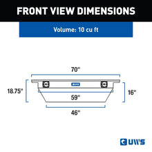 Load image into Gallery viewer, UWS Bright Aluminum 69" Deep Angled Secure Lock Truck Tool Box with Low Profile SLD-69-A-LP - Additional View 6
