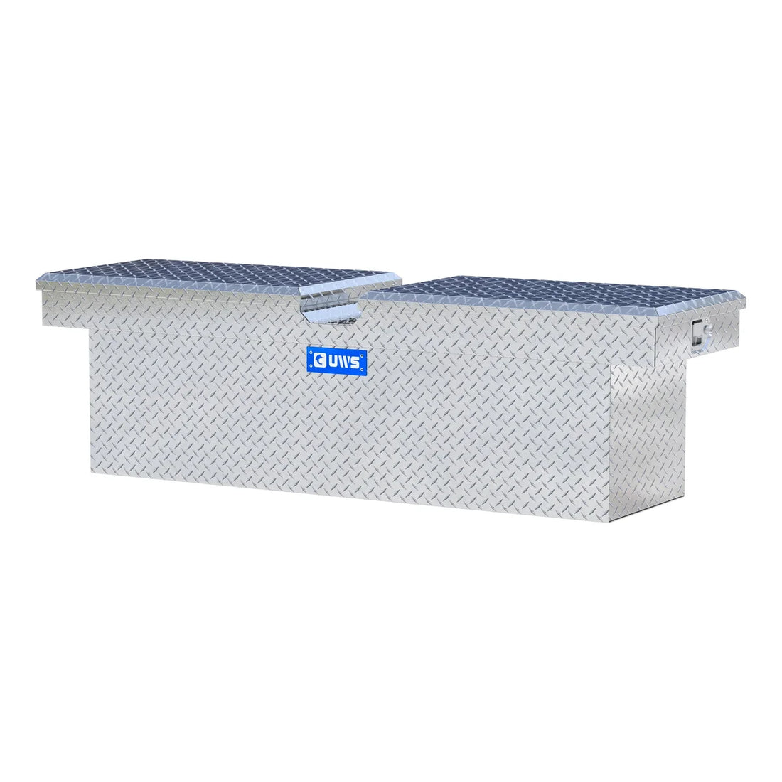 UWS Bright Aluminum 69" Deep Gull Wing Crossover Truck Tool Box TBD-69 - Side View
