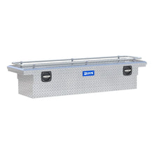 Load image into Gallery viewer, UWS Bright Aluminum 72" Secure Lock Crossover Truck Tool Box with Low Profile &amp; Rail SL-72-LP-R - Main Product View
