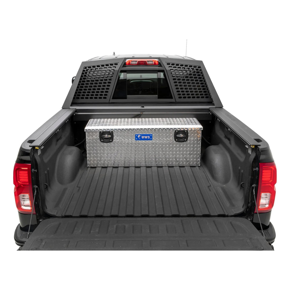 UWS Bright Aluminum Secure Lock 48" Under Tonneau Chest Box (Heavy Packaging) EC20501 - Back View