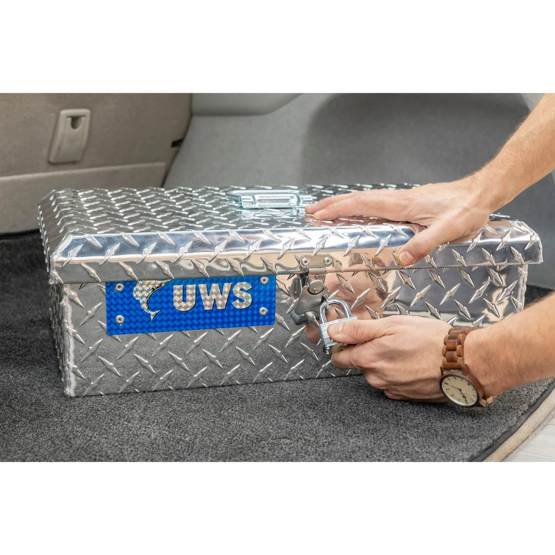 UWS Bright Aluminum Tote Box (LTL Shipping Only) TB-1 - Back View