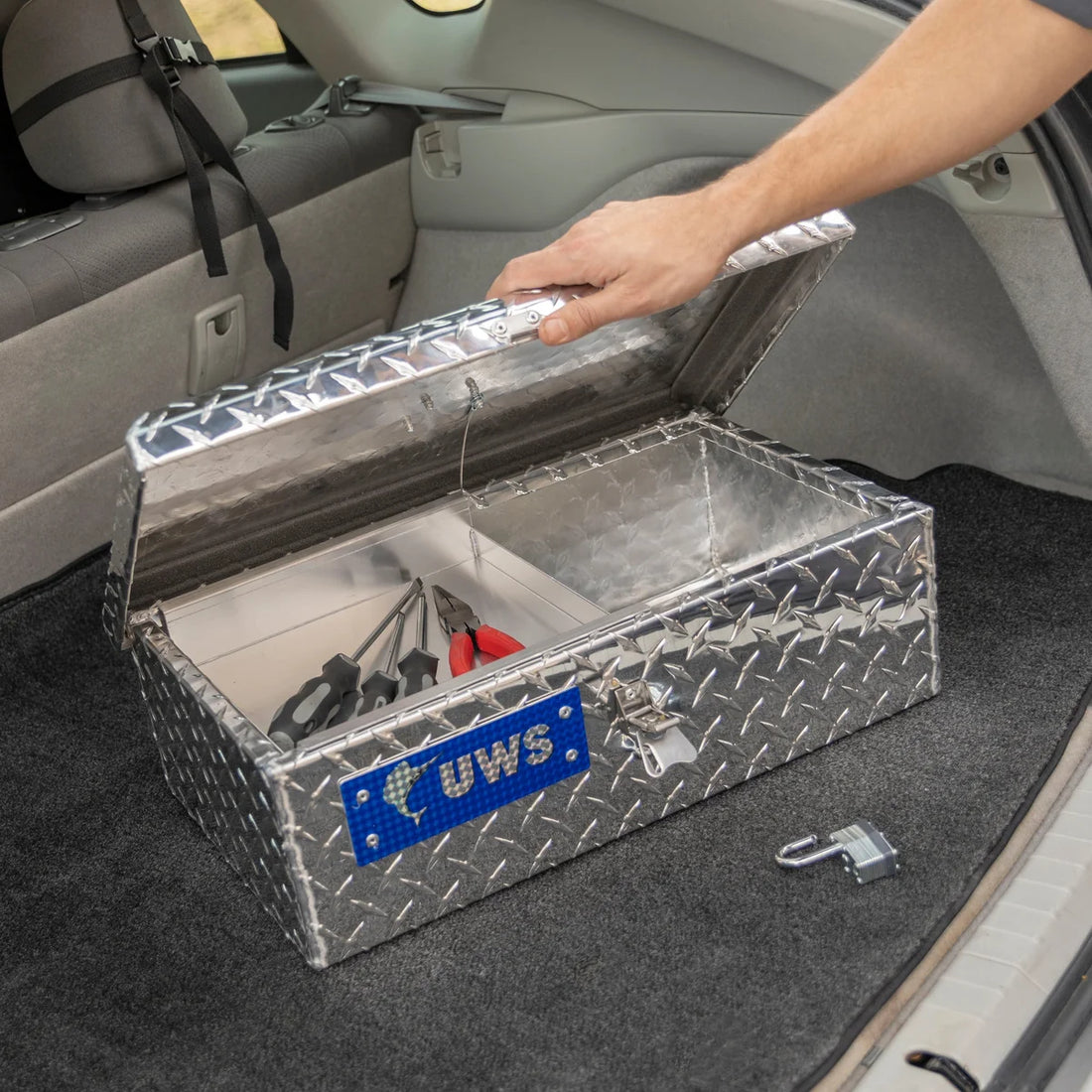 UWS Bright Aluminum Tote Box (LTL Shipping Only) TB-1 - Installation View