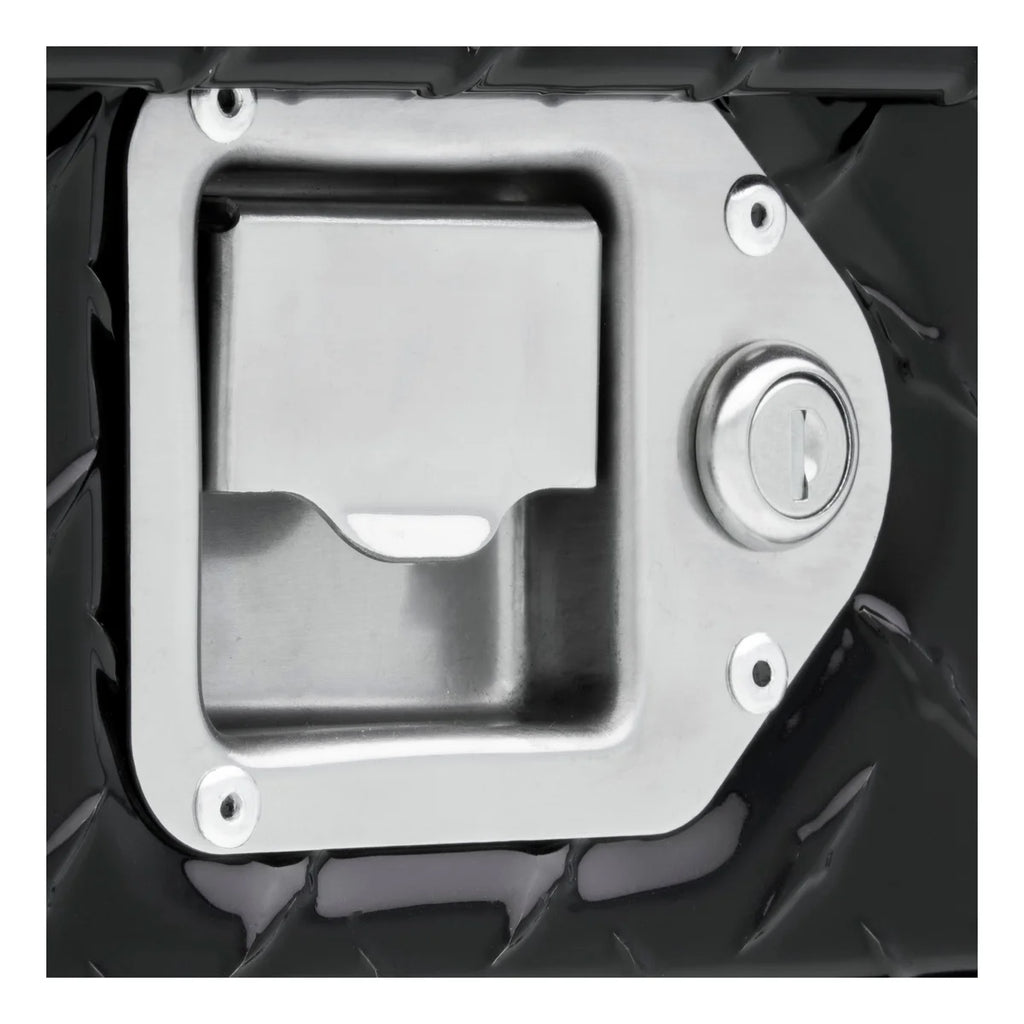 UWS Gloss Black 100-Gallon Combo Aluminum Transfer Tank TT-100-CB-B - Back View