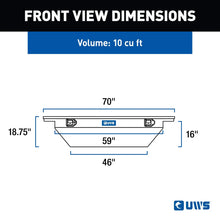 Load image into Gallery viewer, UWS Gloss Black 69" Deep Angled Truck Tool Box, Low Profile (LTL Shipping Only) TBSD-69-A-LP-B - Side View