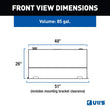 Load image into Gallery viewer, UWS Gloss Black 85-Gallon L-Shape Aluminum Transfer Tank TT-85-L-T-P-BLK - Side View