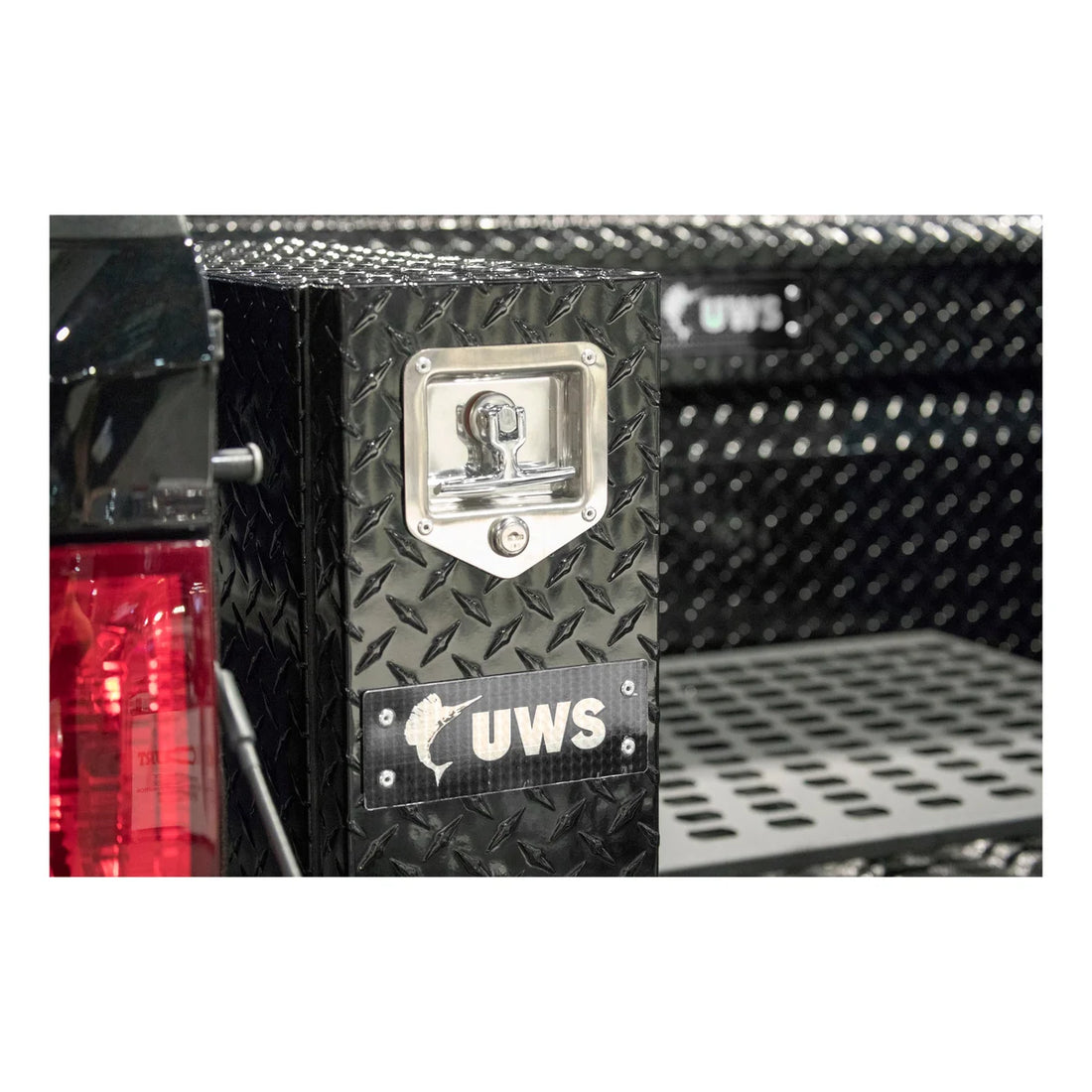 UWS Gloss Black Aluminum 18" Drawer Truck Tool Box (LTL Shipping Only) DS-18-BLK - Side View