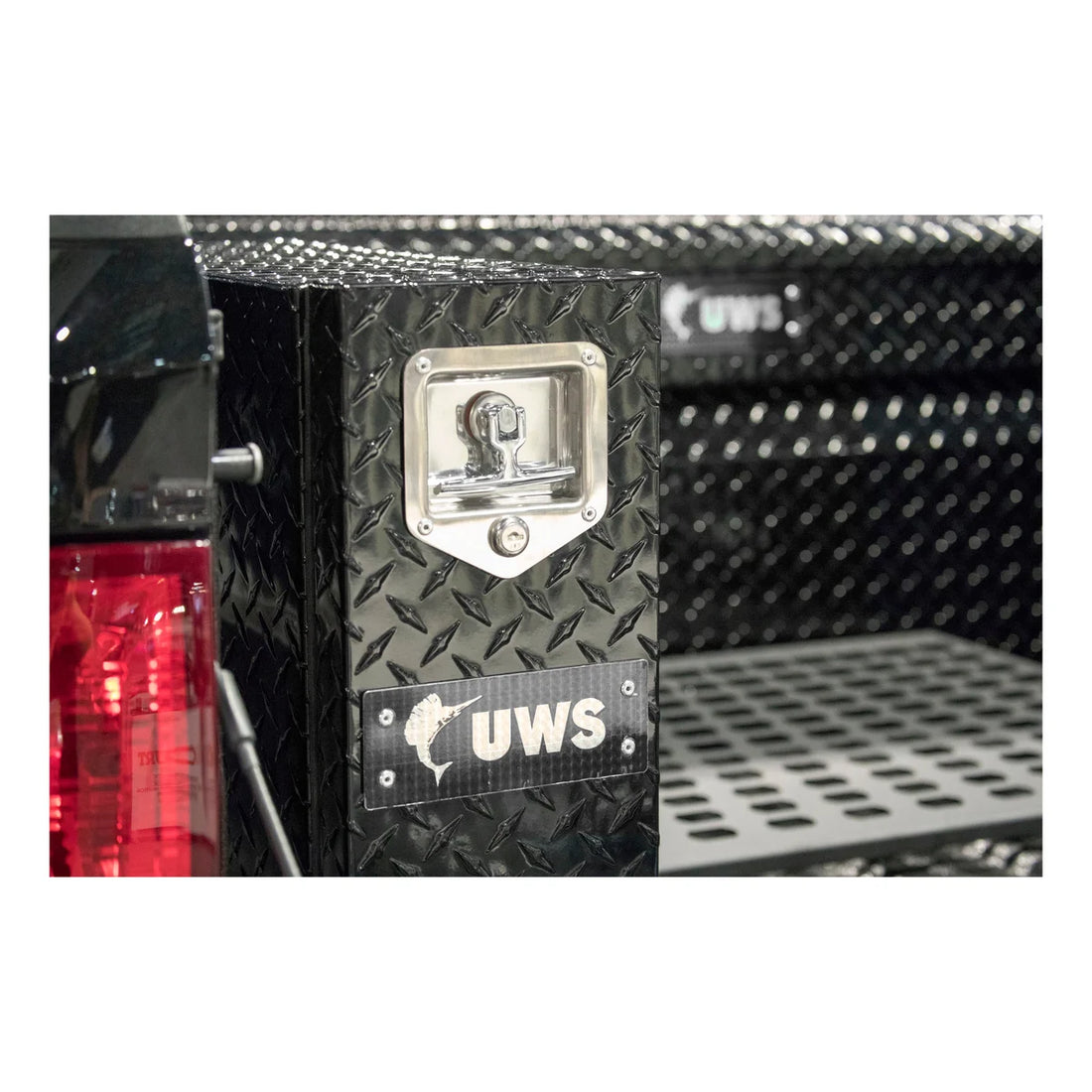 UWS Gloss Black Aluminum 22" Drawer Truck Tool Box (LTL Shipping Only) DS-22-BLK - Side View