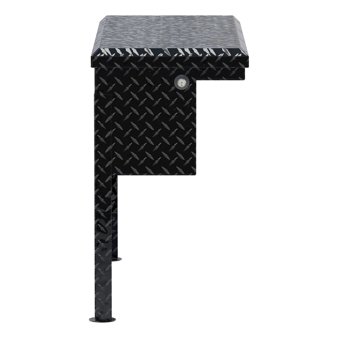 UWS Gloss Black Aluminum 36" Truck Side Tool Box, Low Profile (LTL Shipping Only) TBSM-36-LP-BLK - Side View
