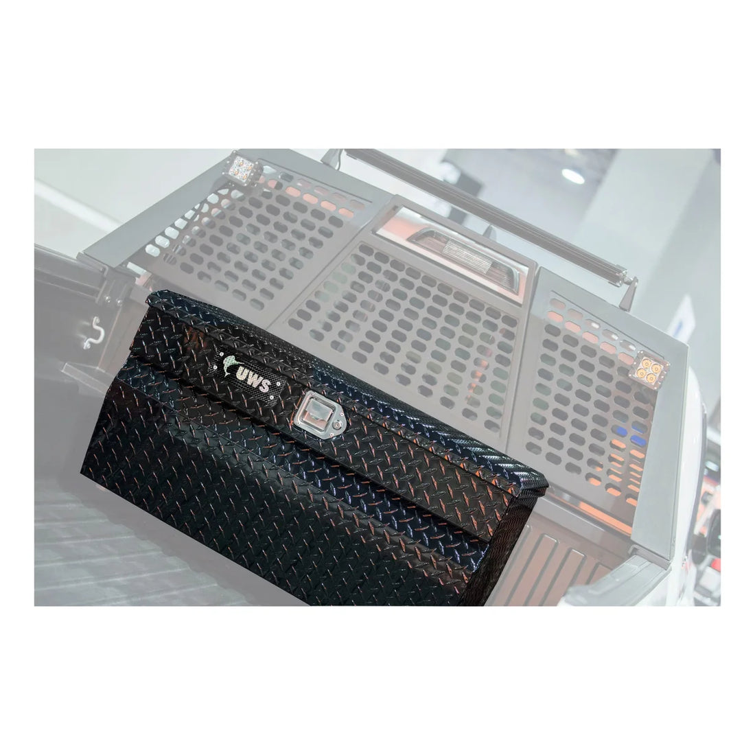 UWS Gloss Black Aluminum 36" Wedge Utility Chest Box (LTL Shipping Only) TBC-36-W-BLK - Back View