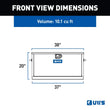 Load image into Gallery viewer, UWS Gloss Black Aluminum 38" Utility Chest Box with Drawers TBC-38-DS-BLK - Side View