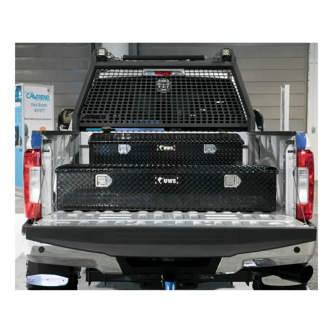 UWS Gloss Black Aluminum 55" Wedged Angled Utility Chest Box (LTL Shipping Only) TBC-55-WN-BLK - Side View