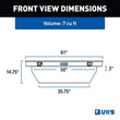 Load image into Gallery viewer, UWS Gloss Black Aluminum 60" Angled Crossover Truck Tool Box (LTL Shipping Only) TBS-60-A-BLK - Side View