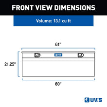 Load image into Gallery viewer, UWS Gloss Black Aluminum 60" Utility Chest Box TBC-60-BLK - Side View