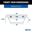 Load image into Gallery viewer, UWS Gloss Black Aluminum 63" Deep Angled Truck Tool Box (LTL Shipping Only) TBSD-63A-BLK - Side View