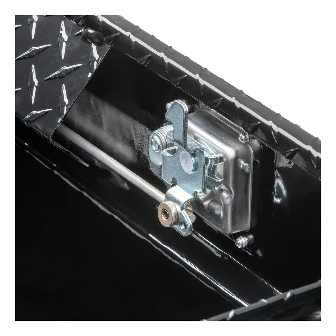 UWS Gloss Black Aluminum 63" Slim Truck Tool Box, Low Profile (LTL Shipping Only) TBS-63-SL-LP-B - Installation View