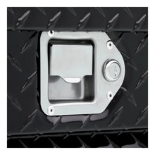 Load image into Gallery viewer, UWS Gloss Black Aluminum 72" Deep Angled Crossover Truck Tool Box with Low Profile TBSD-72-A-LP-B - Back View