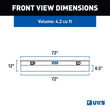 Load image into Gallery viewer, UWS Gloss Black Aluminum 72" Truck Side Tool Box (LTL Shipping Only) TBSM-72-BLK - Side View