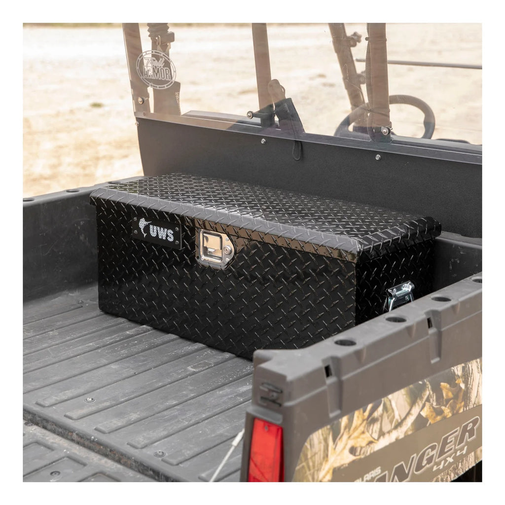 UWS Gloss Black Aluminum ATV Tool Box (LTL Shipping Only) ATV-BLK - Side View