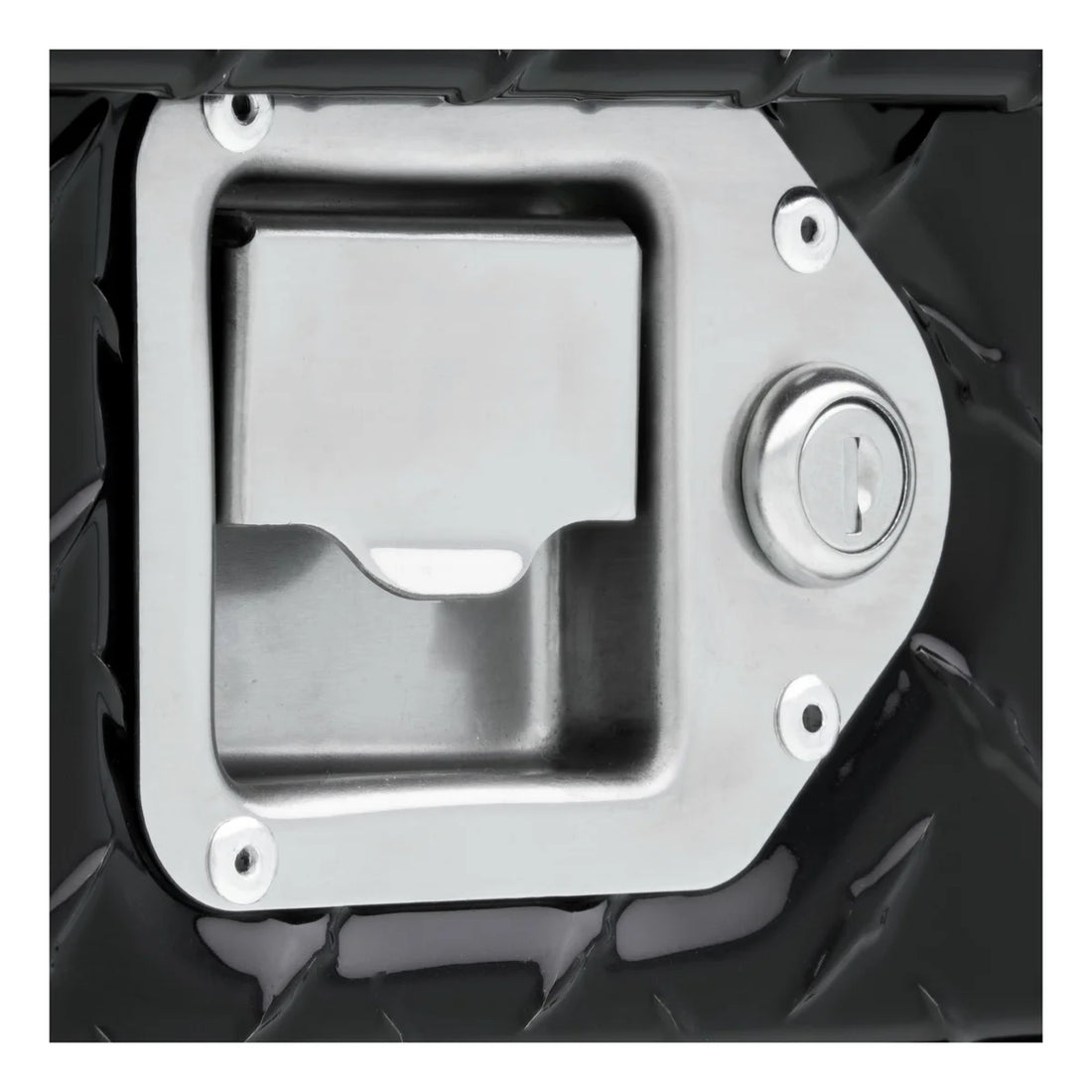UWS Gloss Black Hammerhead-Style 100-Gallon Aluminum Combo Transfer Tank TT-100HH-CB-B - Back View