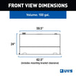 Load image into Gallery viewer, UWS Matte Black 100-Gallon L-Shape Steel Transfer Tank ST-100-L-MB - Back View